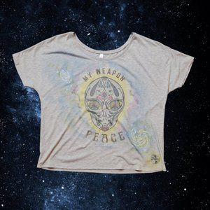 Flower Alien Sugar Skull Graphic Tee